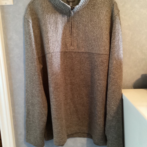 Men’s XXL Van Huesen pullover zip sweater Beige Brown - Picture 6 of 16